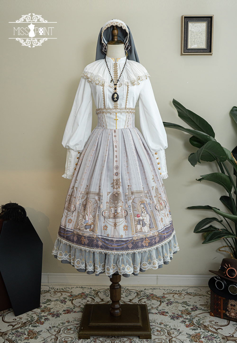 Demon Hunting Notes - Fishbone Gothic Lolita Skirt - image 55