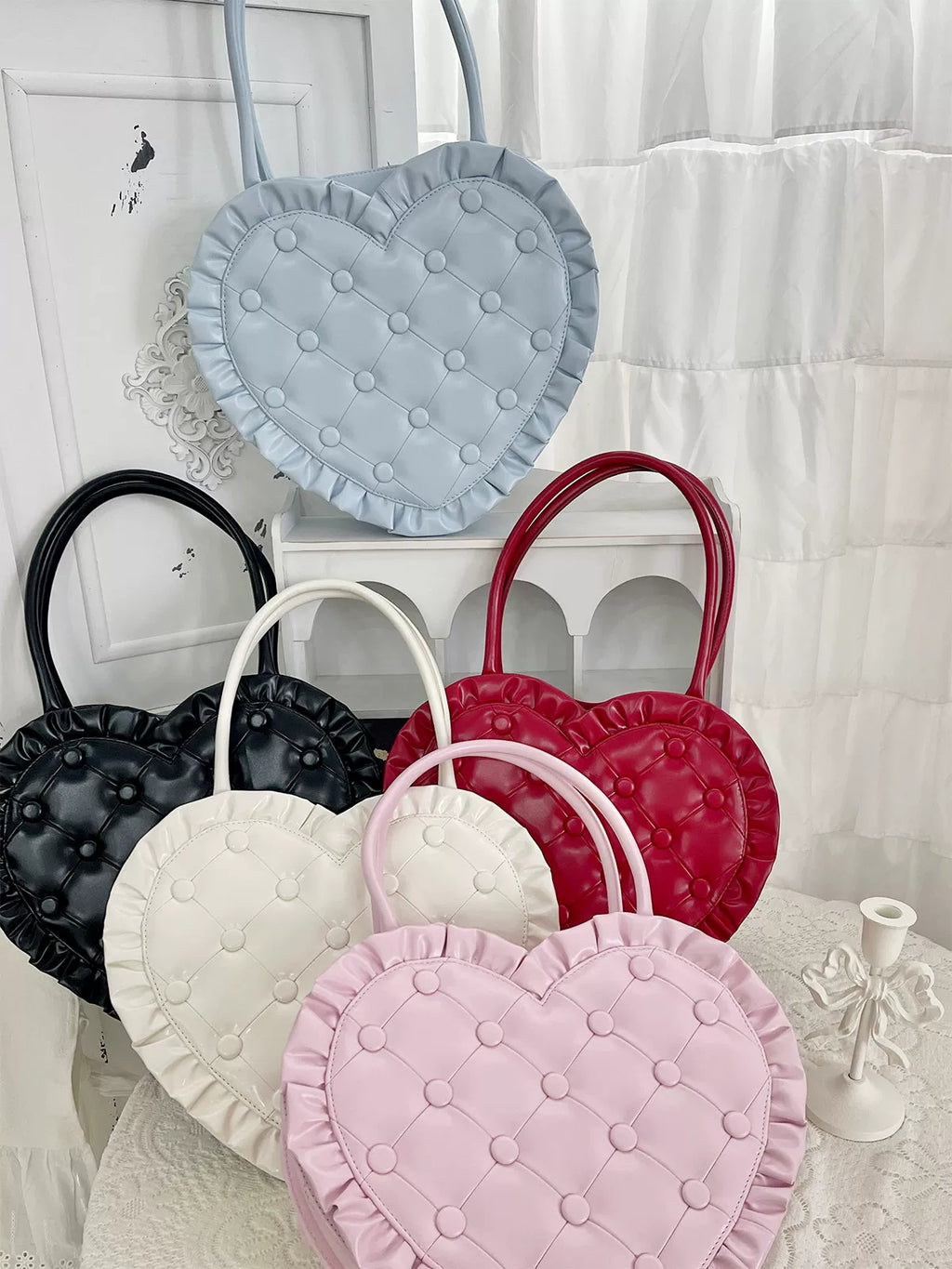 Heart Pillow - Sweet Lolita Heart-shaped Handbag or Shoulder Bag - image 1