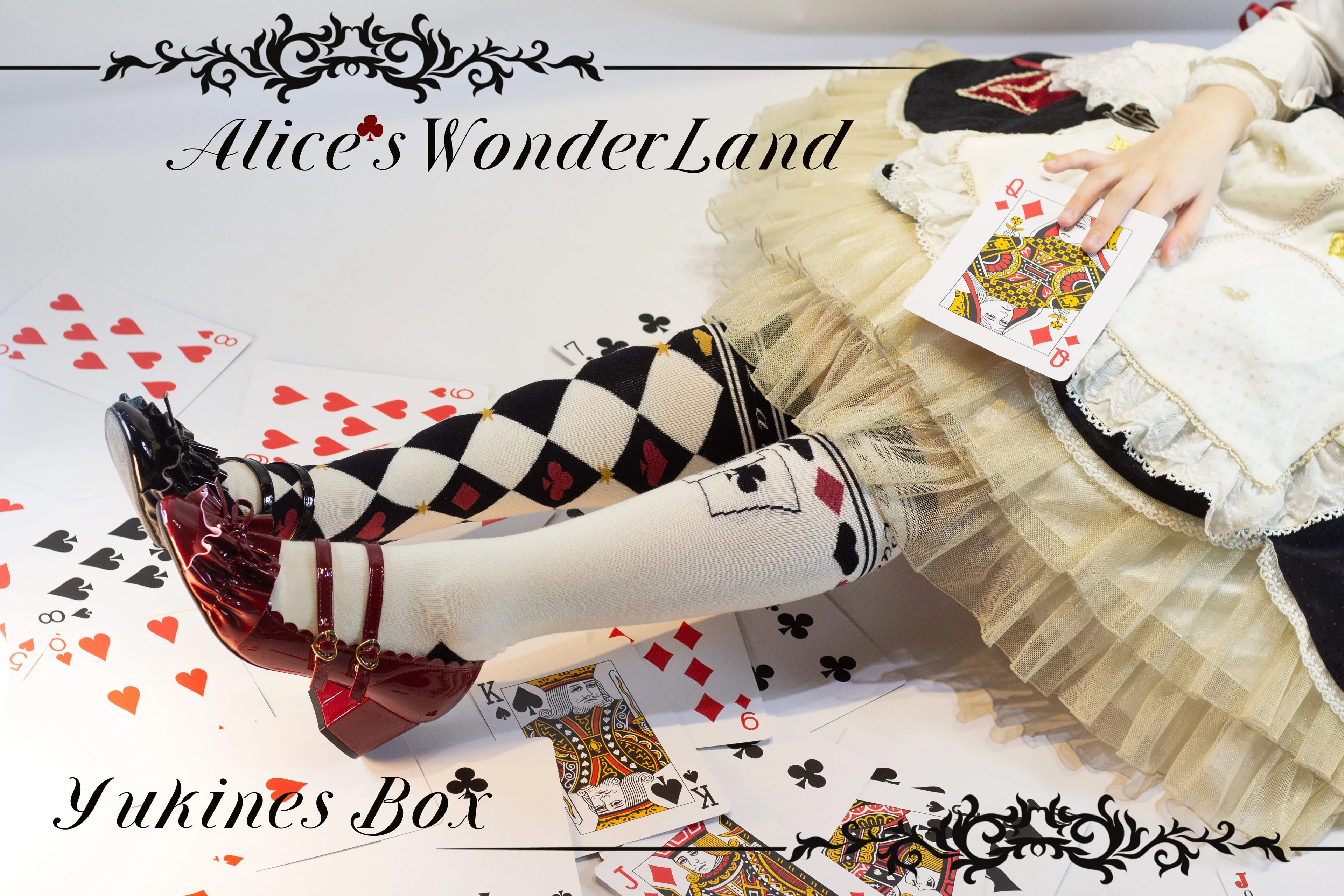 Daily Lolita Cotton Asymmetric Print Socks - image 29