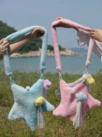 Cute Lolita Bag Cartoon Stars Yellow Plush Bag - image 13