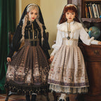 Demon Hunting Notes - Fishbone Gothic Lolita Skirt - image 1