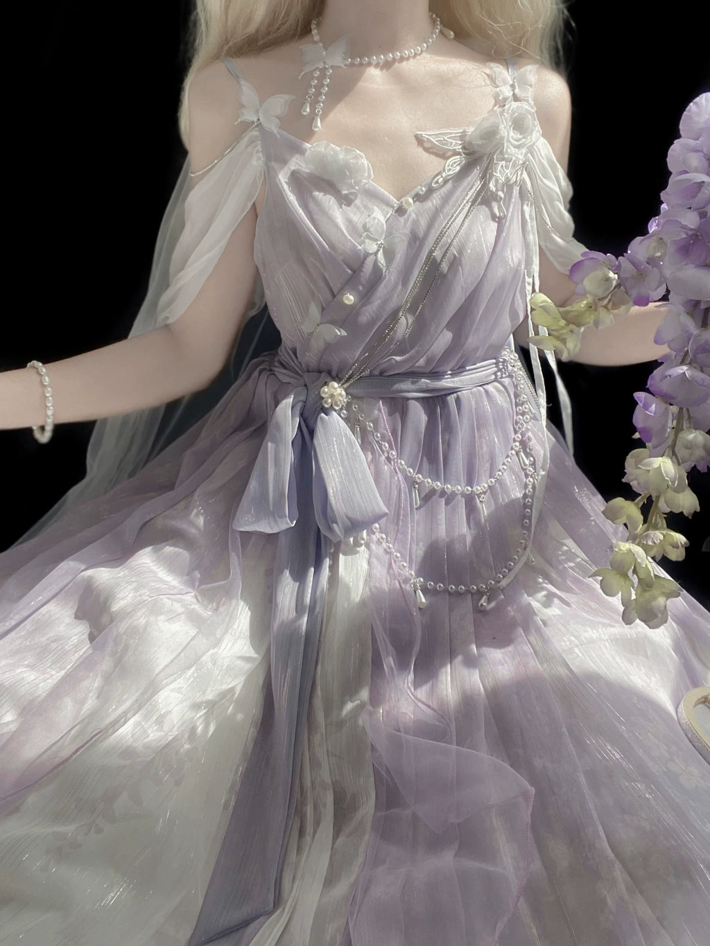 Han Lolita Dress Side Slit Purple JSK Dress - image 14