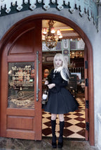Gothic Lolita OP Dress Nun Style Fishbone Skirt - image 10