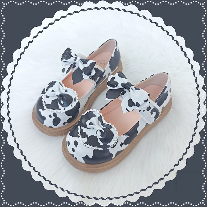 Cute Milkmaid Round Toe Multicolor Lolita Shoes - image 8