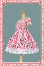 Strawberry Chef - Printed Old School Lolita OP and Accessories - image 4