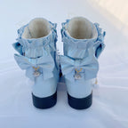 Enthusiastic Ideation - Elegant Lolita Shoes Fleeced Short Martin Boots - image 24