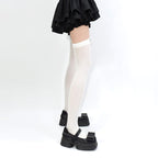 Wuxiaoliu Velvet Lolita Garter Stockings with Cross Pendants - image 3