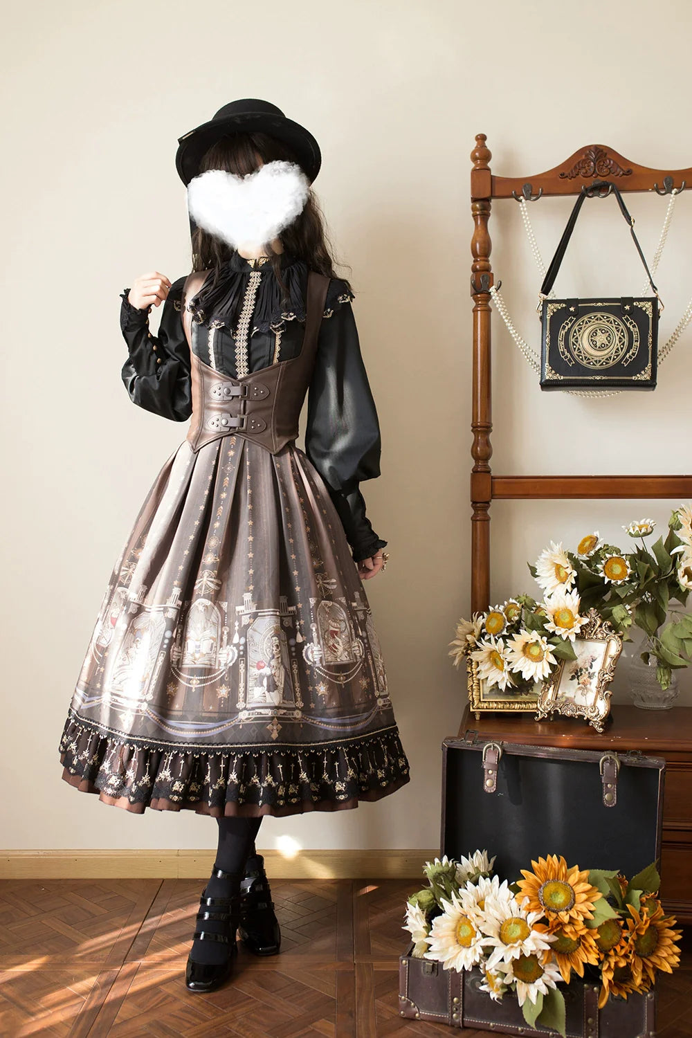 Demon Hunting Notes - Fishbone Gothic Lolita Skirt - image 18