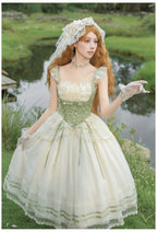 Unfailing - Classic Lolita Bow Jacquard Corset JSK Dress - image 28