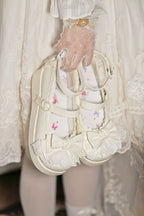 Milky Puff - Sweet Lolita Heels Shoes, Round Toe With Petite Wedge - image 22