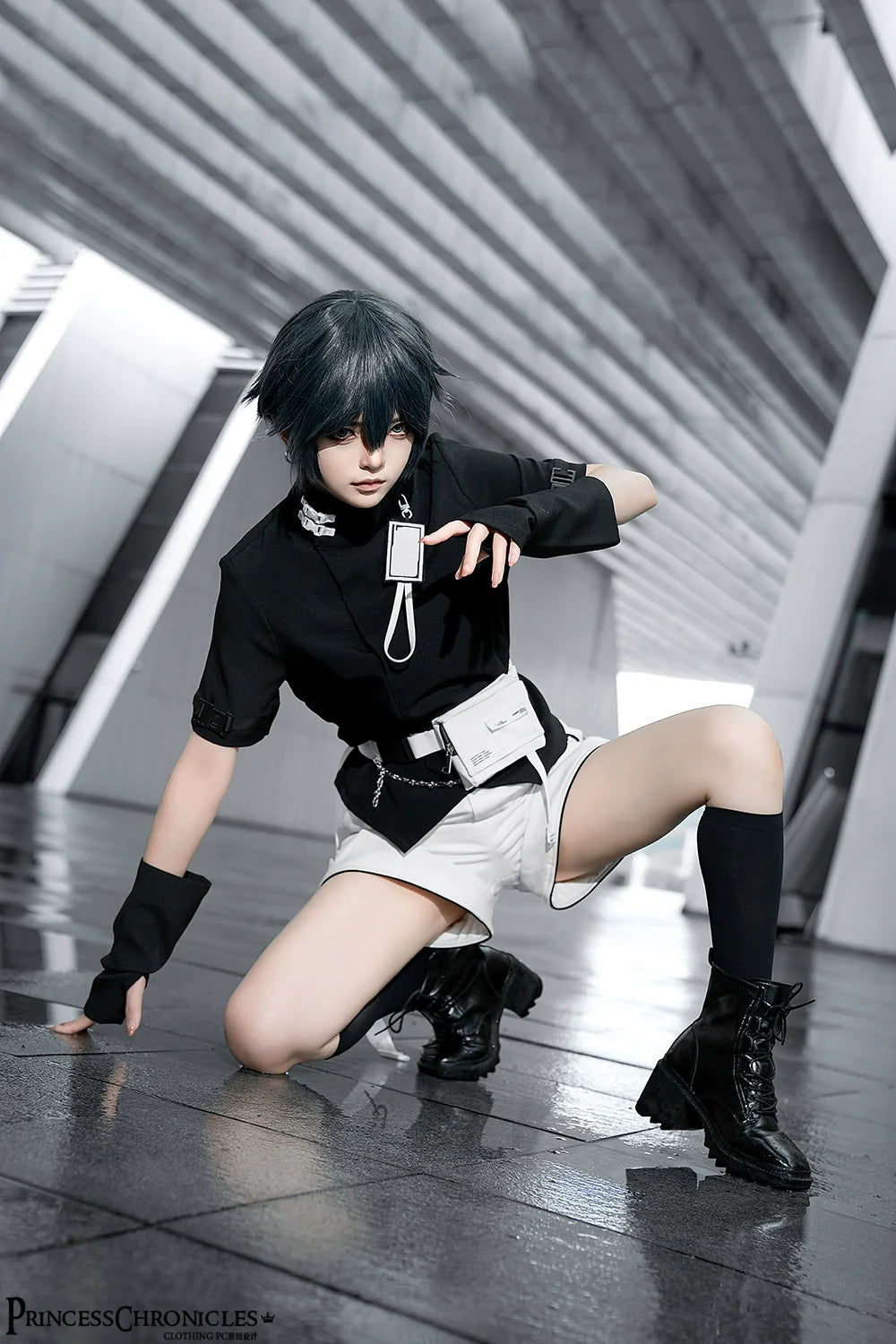 White Cat - Futuristic Style Cool Lolita Pants Suit With Cat Ear Coat - image 33