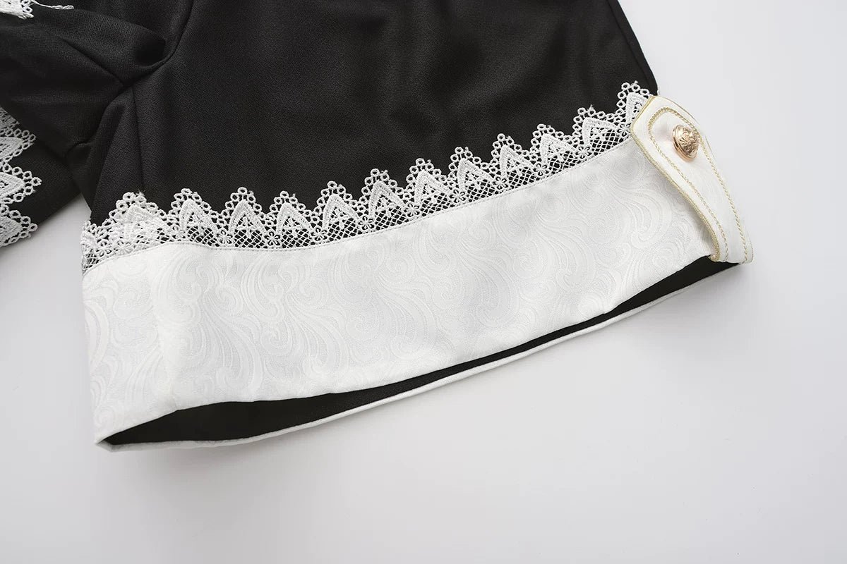 Immortal Fatima's Secret - Ouji Lolita Shorts, Black & Vintage Prince Style - image 4