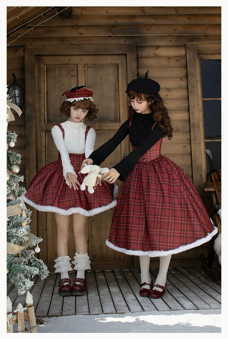 Wish Date - Twins Lolita Fishbone Bust-supporting JSK Winter Scarf-Cape and Accessories - image 3