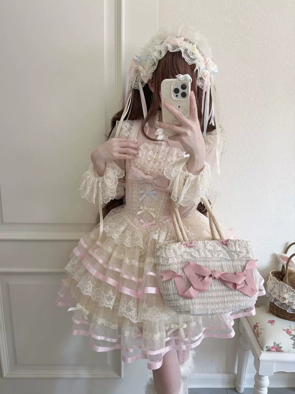 Butterfly Ballet - Sweet Lolita JSK Dress, Layered Tulle Hem - image 11