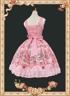 Candy House - Old School Lolita Cake Print JSK Dress, Side Zipper and Accessories - image 3
