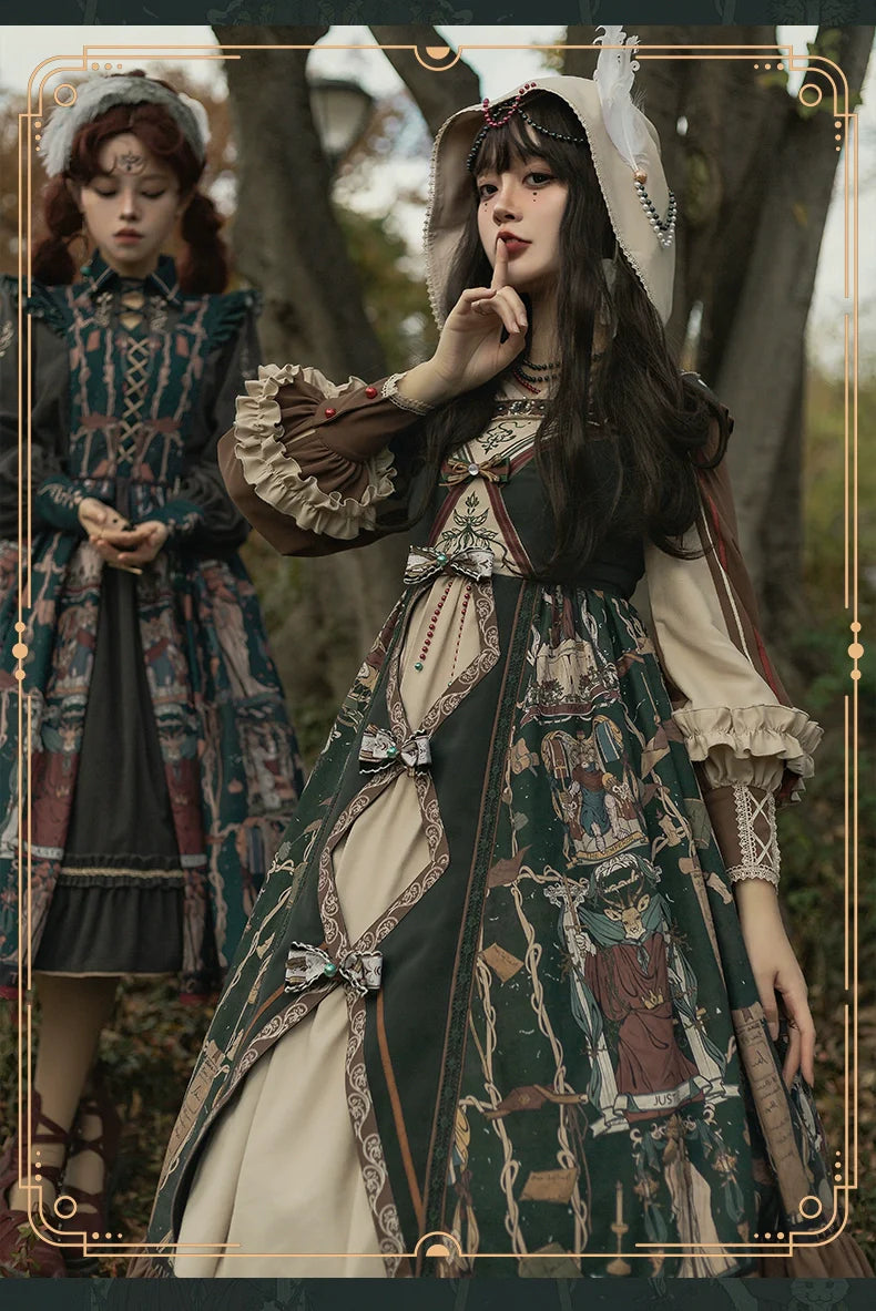 Tarot - Elegant Lolita Dress Classicl Court Style Lolita OP Salopette - image 1
