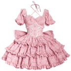 Puff Rose - Sweet Lolita OP Princess Bow Trailing Lolita Dress - image 14