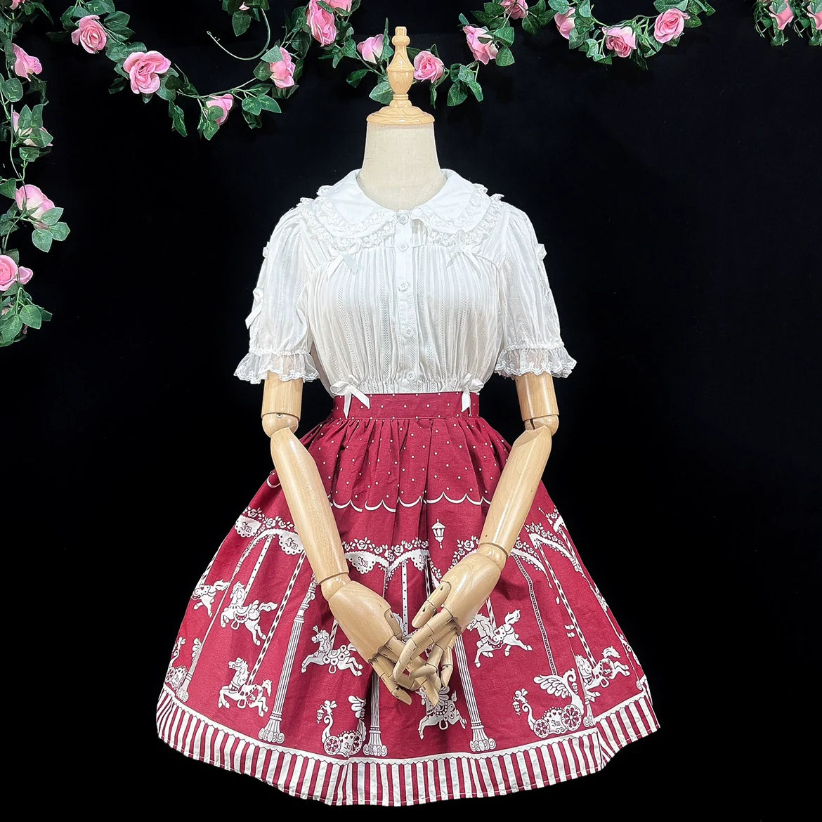 Sweet Lolita Doll Collar High-Waisted Blouse - image 10