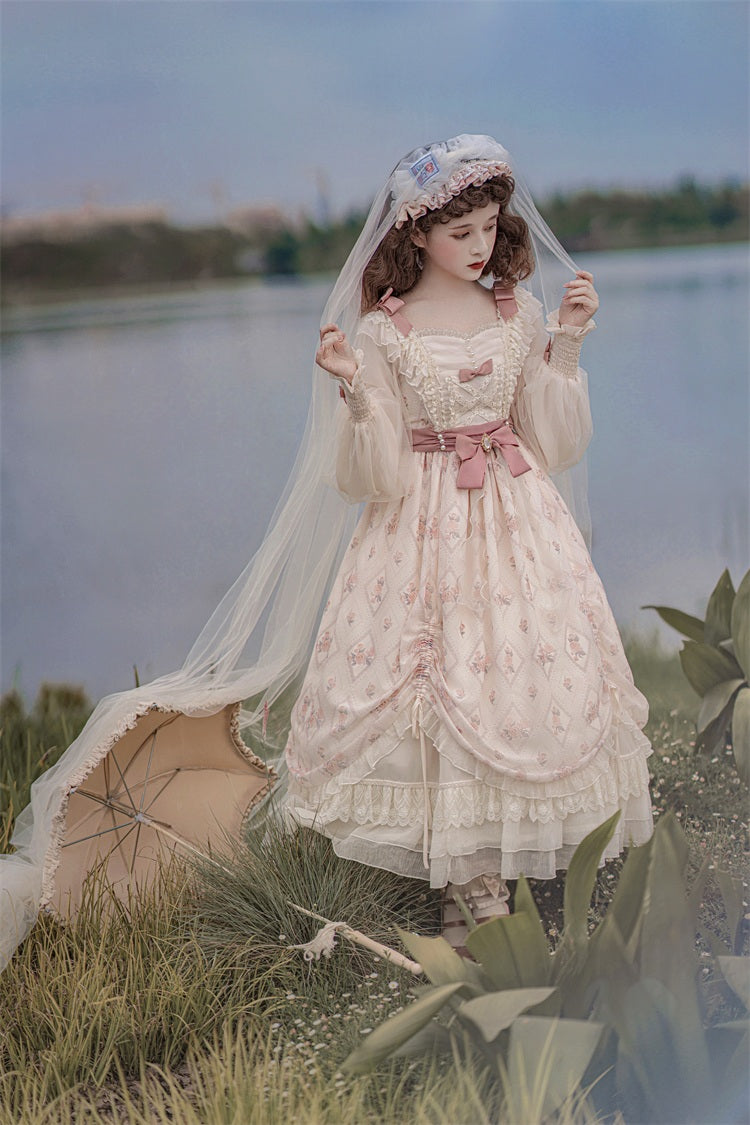 Time Stationery - Elegant Lolita Long Sleeve OP Dress - image 13