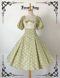 Pastoral Poem - Elegant Lolita OP Dress Floral Print 6-Piece Cut Lolita Dress - image 9