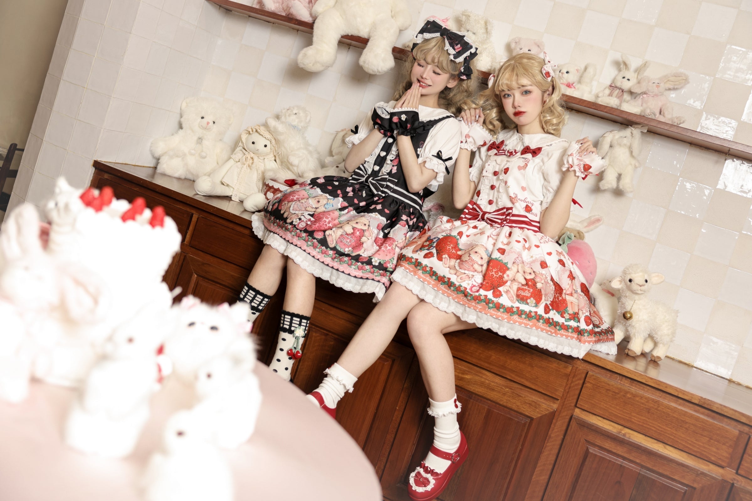 Rabbit Berry Gift Box - Sweet Lolita Salopette and Dress Set - image 18