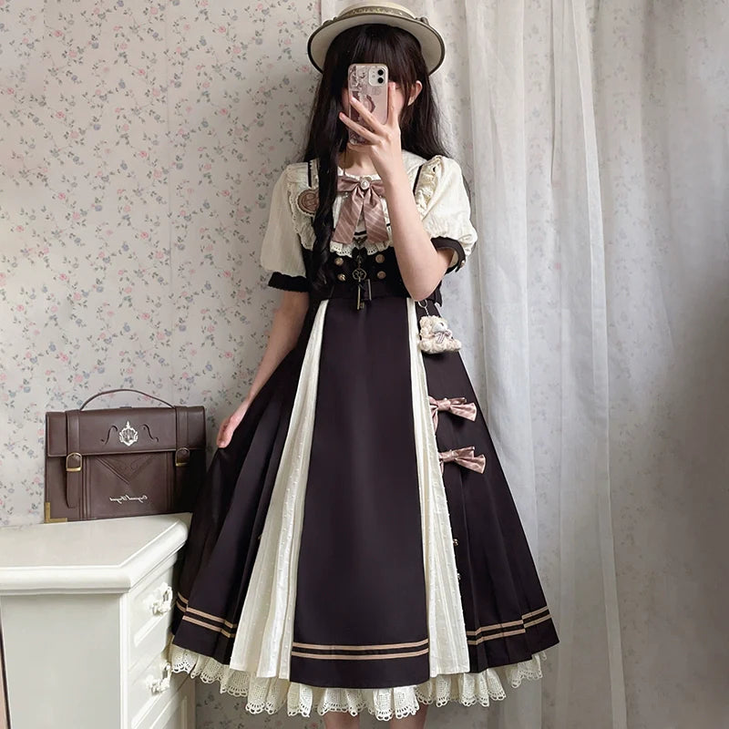 Chocolate Workshop - Classic Lolita Short and Long OP Dress - image 22