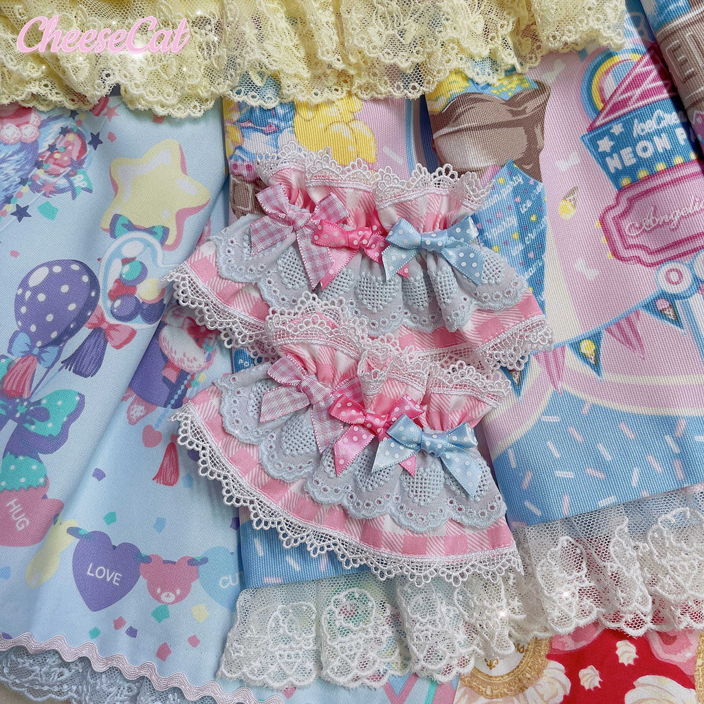 Cheese Cat - Sweet and Playful Strawberry Gingham Lace Cuffs - image 38
