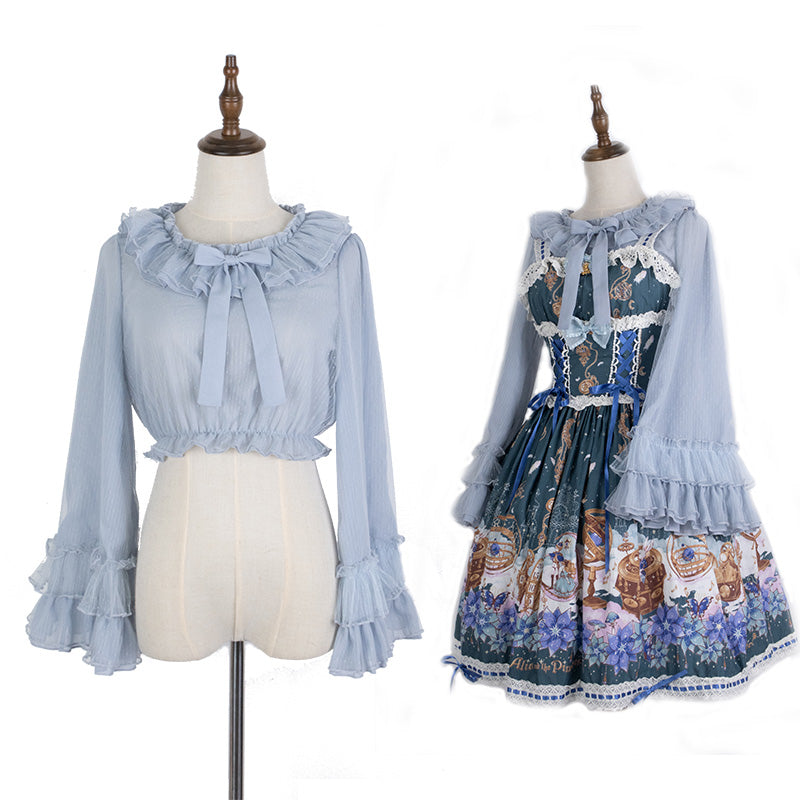 Cheese Chocolate Plus Size Lolita Long Sleeve Blouse - image 9