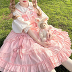 Miss Pearl - Halter Neck Sweet Lolita JSK Dress, Tiered Skirt - image 8
