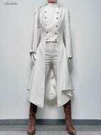 Eternal Moonlit Night - Ouji Lolita Coat, Double-Breasted High-Low Hem - image 17