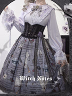 Witch Notes - Gothic Lolita Embroidered Dress Suit, Cross and Rose Print - image 25