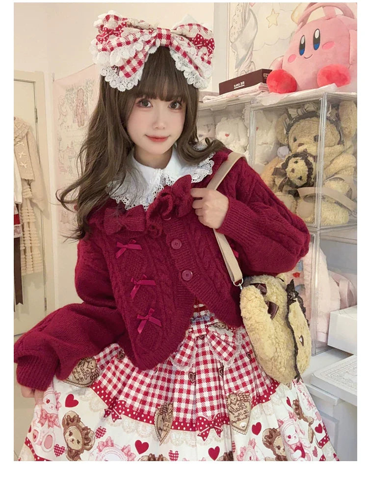Napoleon Pastry - Sweet Lolita Cardigan, Detachable Bows - image 22