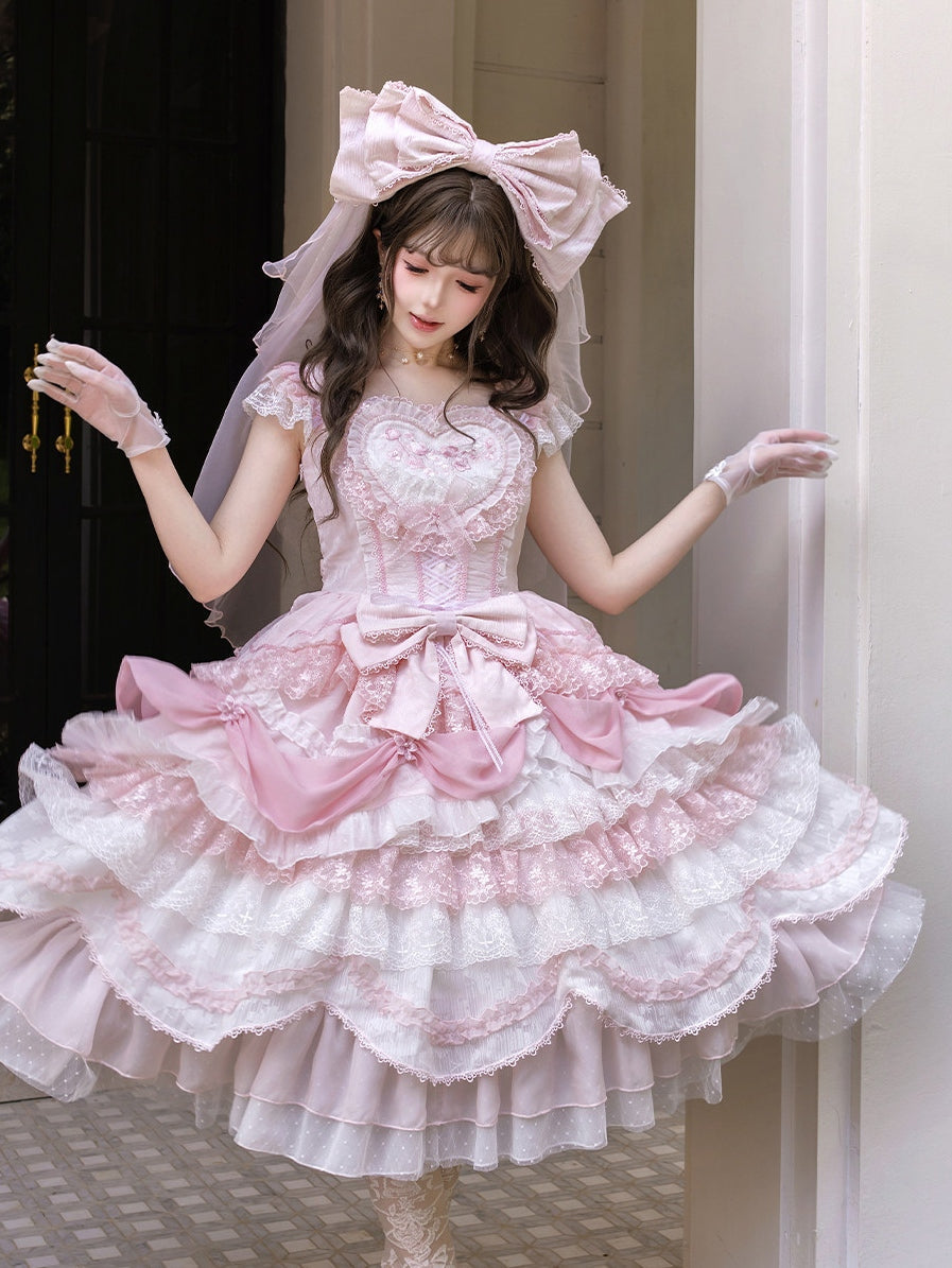 Wedding Poem Lolita JSK, Train and Bonnet Set - image 13