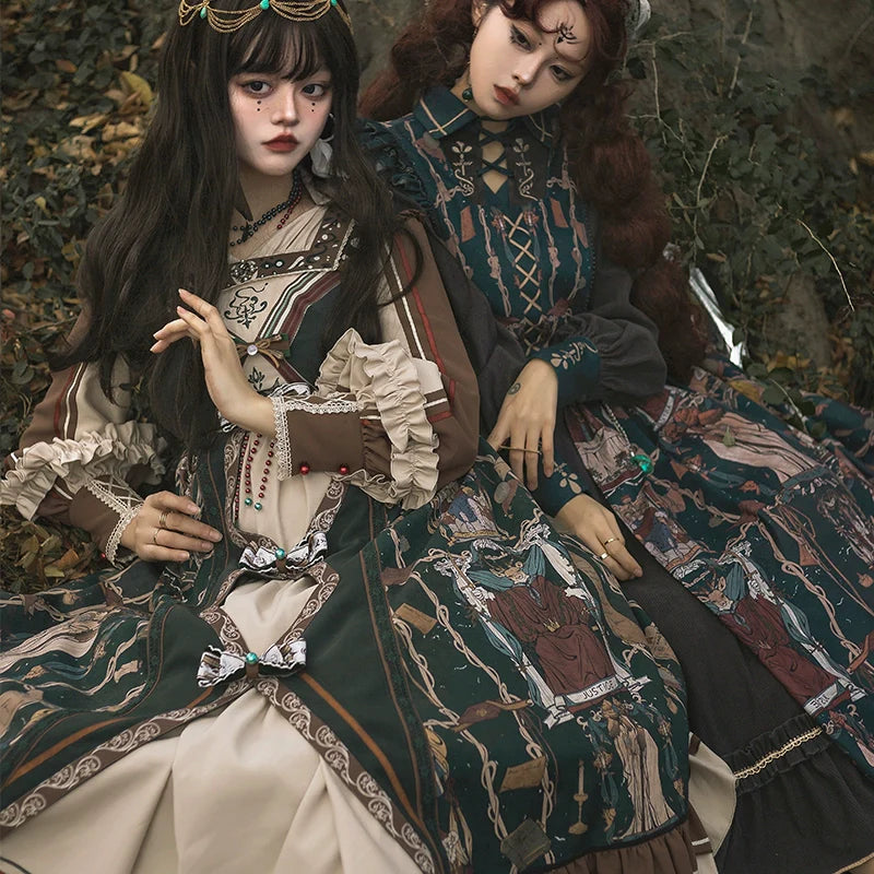Tarot - Elegant Lolita Dress Classicl Court Style Lolita OP Salopette - image 4