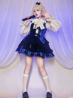 Kalila - Punk Lolita Dress Set Plaid Shorts Set - image 1