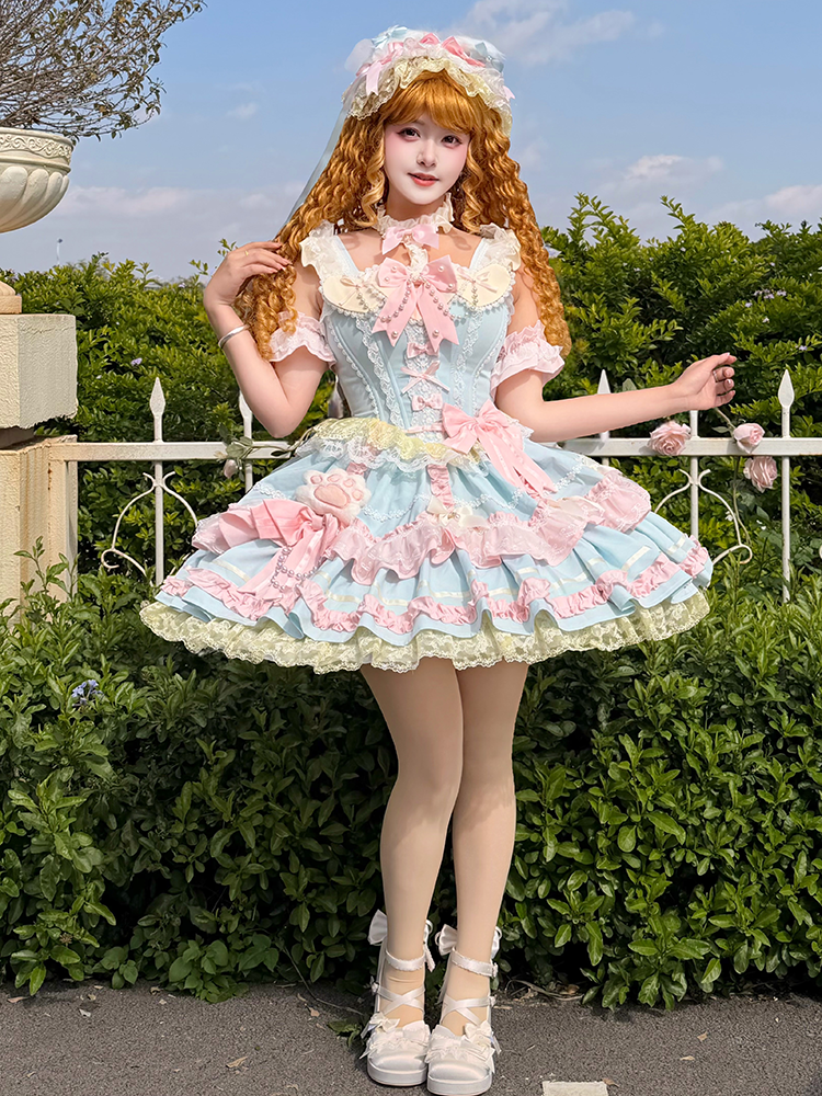 Sakura Oath - Sweet Lolita Chunky Heel, 3D Floral Decoration - image 13