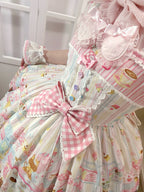Summer Ice Cream Tale - Old School Lolita Ice Cream Printed OP & JSK Dress - image 8