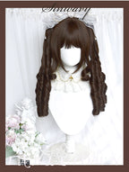 Fairy Tale Town - Classic Lolita Dark Brown Curly Twin-Tail Wig - image 7