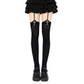 Wuxiaoliu Velvet Lolita Garter Stockings with Cross Pendants - image 1