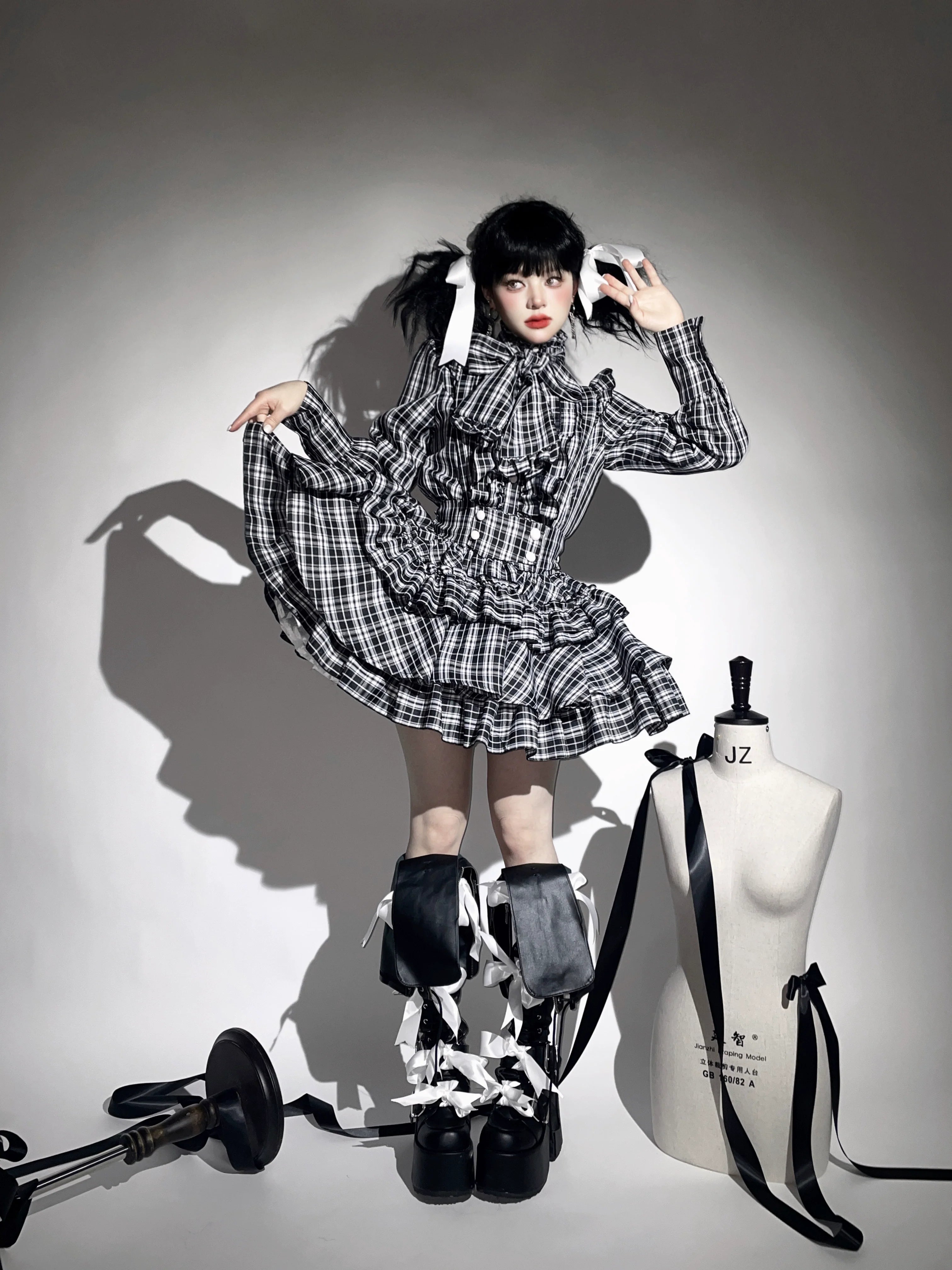 Humanoid Gift Box - Plaid Gothic Lolita Blouse & SK - image 1