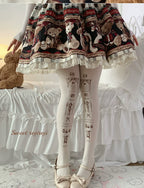 Kawaii Velvet Print Lolita Pantyhose - image 3