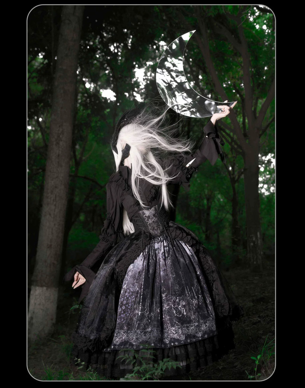 Bone-Eroded Butterfly - Gothic Lolita JSK & SK Set - image 23