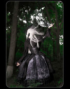 Bone-Eroded Butterfly - Gothic Lolita JSK & SK Set - image 23