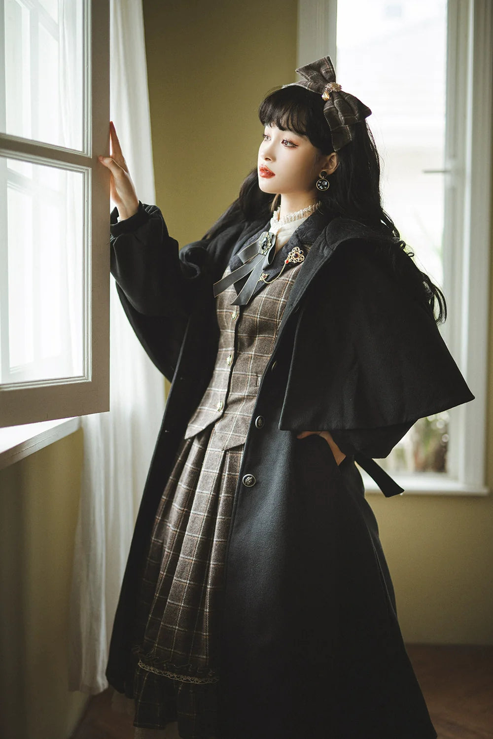 Rose - Elegant Lolita Fishbone Grid Skirt Customized - image 60