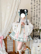 Little Herbalist - Han Lolita Skirt Outfit with Cross-collar Blouse and Apron - image 11