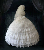 Halloween Gothic Wedding Lolita OP Dress - image 13