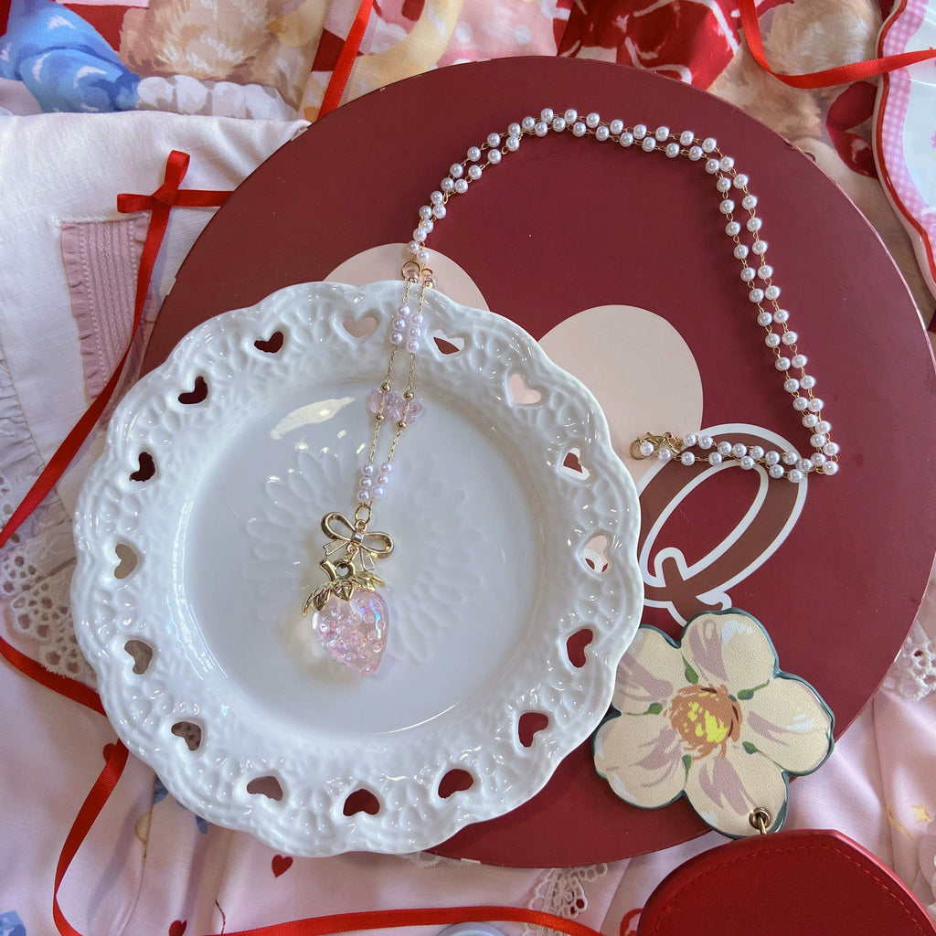 Sweet Lolita Strawberry Charlotte Necklace - image 19