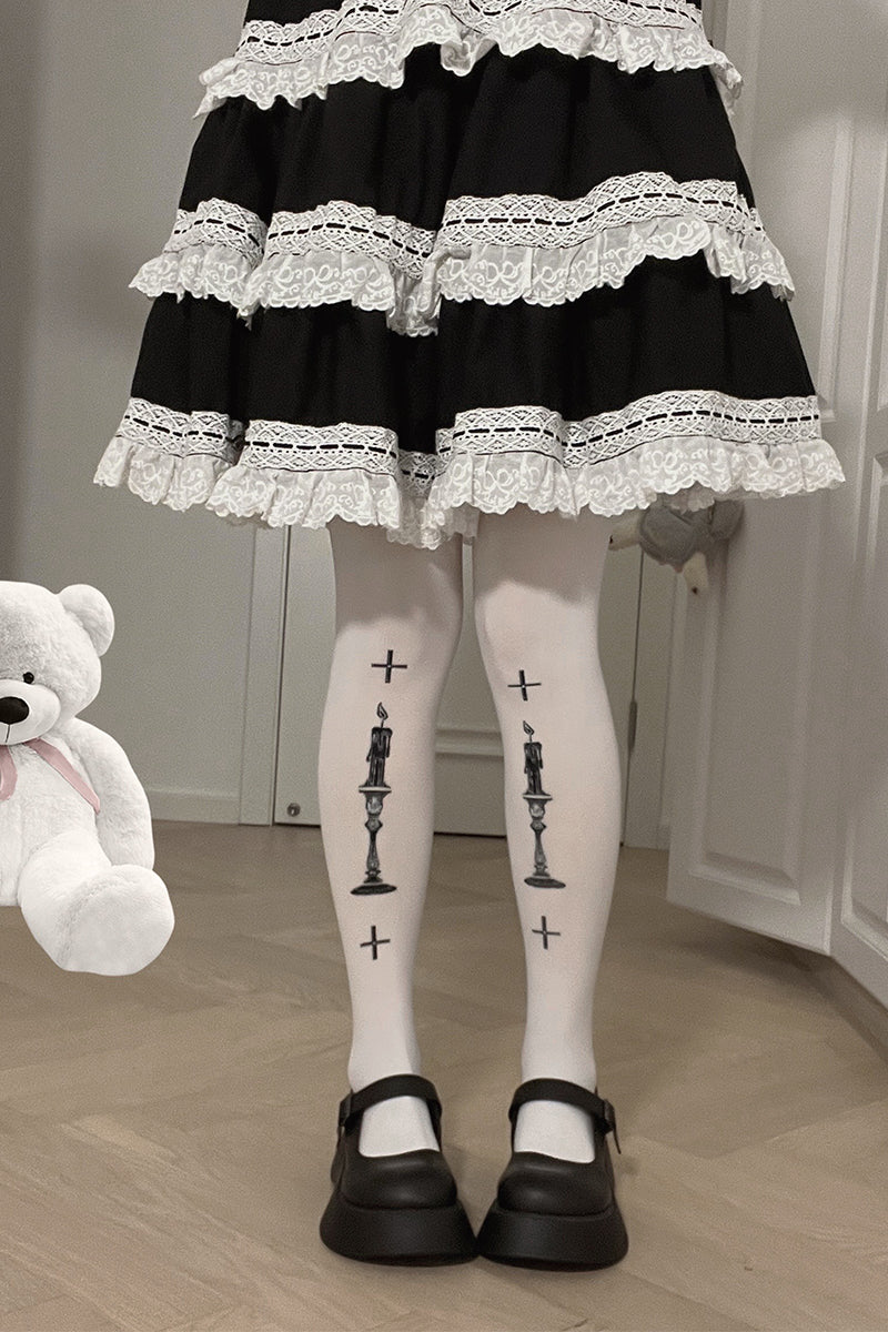 Gothic Lolita 80D Velvet Pantyhose - image 6