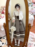 Chestnut Autumn - Plaid Classic Lolita JSK, Bust Supporting and Accessories - image 9