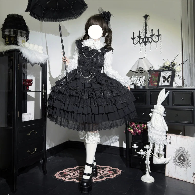 Love Feathered Bond - Wedding Sweet Lolita JSK Gorgeous Bridal Blouse - image 4